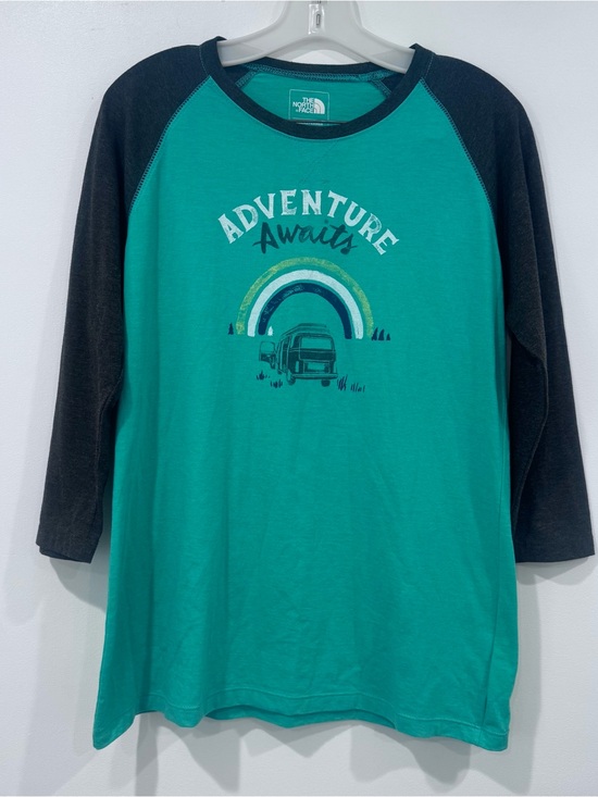 The North Face Tops - North Face Womens Green Black/gray 3/4 Sleeve Graphic T-Shirt Size Large VW Bus